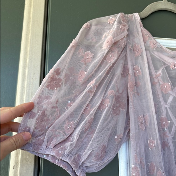 Free people viola sheet floral velvet burnout beaded maxi dress small - Picture 11 of 16